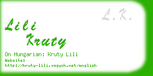 lili kruty business card